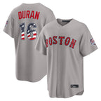 Johmsee B.Red Sox #16 Jarren Duran Player Gray Road USA 250 Fourth of July Home Game Stitched Jerseys