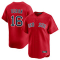 Johmsee B.Red Sox #16 Jarren Duran Player Red Limited Home Game Stitched Jersey