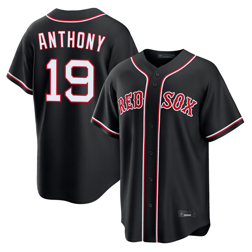 Johmsee B.Red Sox #19 Roman Anthony Player Black Out Home Game Stitched Jerseys