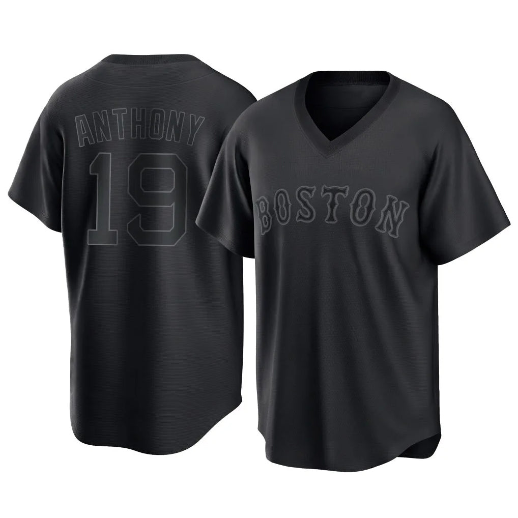 Johmsee B.Red Sox #19 Roman Anthony Player Black T-shirt Home Game Stitched Jerseys