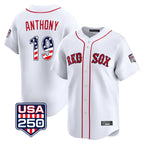 Johmsee B.Red Sox #19 Roman Anthony Player White USA 250 Fourth of July Limited Home Game Stitched Jerseys