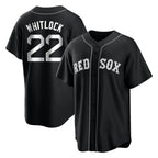 Johmsee B.Red Sox #22 Garrett Whitlock Player Black Home Game Stitched Jerseys