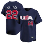 Johmsee B.Red Sox #22 Garrett Whitlock Player Navy USA World Classic Home Game Stitched Jerseys