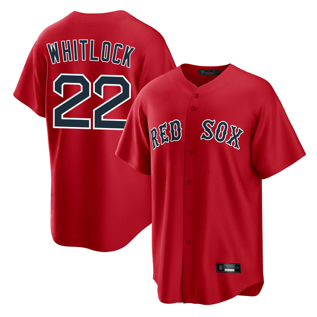 Johmsee B.Red Sox #22 Garrett Whitlock Player Red Home Game Stitched Jerseys