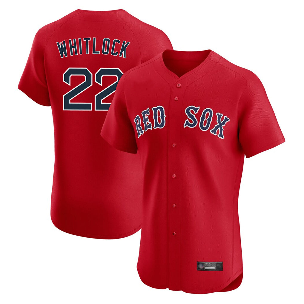 Johmsee B.Red Sox #22 Garrett Whitlock Player Red Limited Elite Home Game Stitched Jerseys