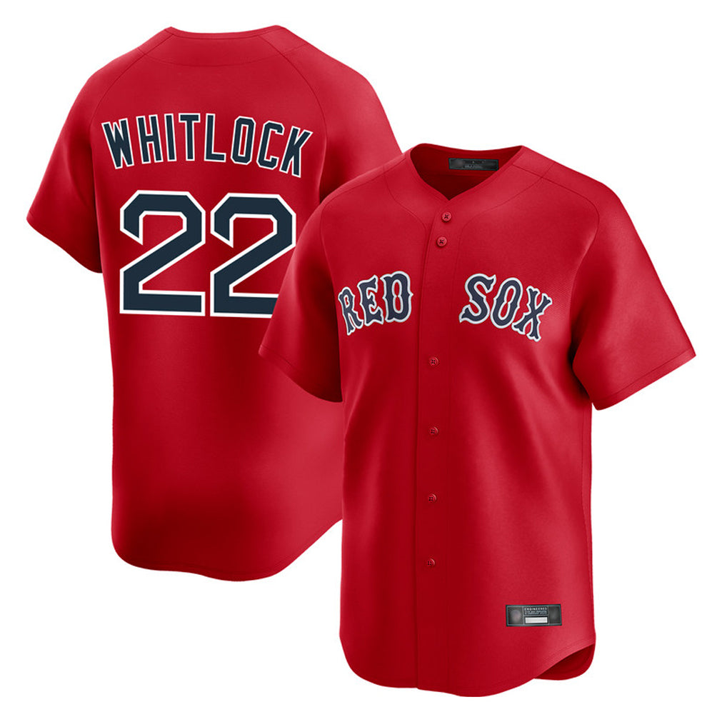 Johmsee B.Red Sox #22 Garrett Whitlock Player Red Limited Home Game Stitched Jerseys