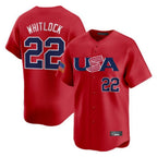 Johmsee B.Red Sox #22 Garrett Whitlock Player Red USA World Classic Home Game Stitched Jerseys