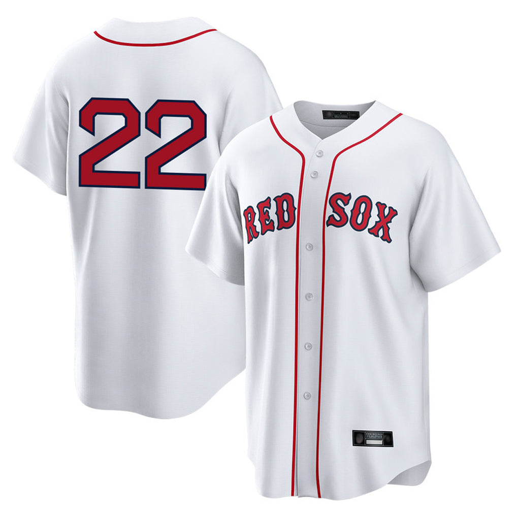 Johmsee B.Red Sox #22 Garrett Whitlock Player White Home Game Stitched Jerseys
