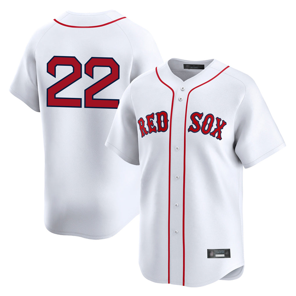 Johmsee B.Red Sox #22 Garrett Whitlock Player White Limited Home Game Stitched Jerseys