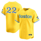 Johmsee B.Red Sox #22 Garrett Whitlock Player Yellow Limited Home Game Stitched Jerseys