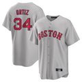 Johmsee B.Red Sox #34 David Ortiz Player Gray Road Home Game Stitched Jerseys