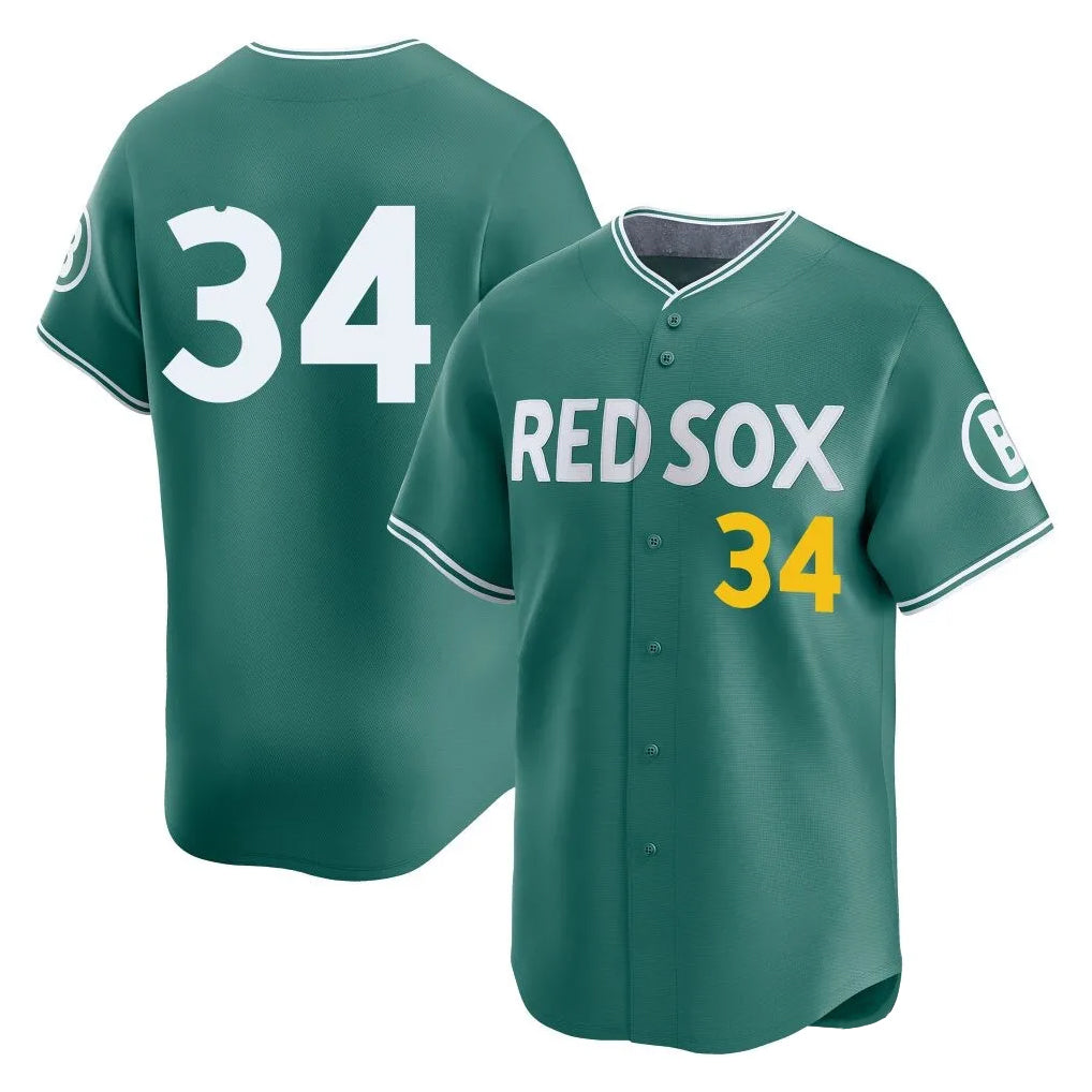 Johmsee B.Red Sox #34 David Ortiz Player Green City Connect Limited Home Game Stitched Jerseys