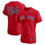 Johmsee B.Red Sox #34 David Ortiz Player Red Limited Elite Home Game Stitched Jerseys