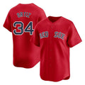 Johmsee B.Red Sox #34 David Ortiz Player Red Limited Home Game Stitched Jerseys