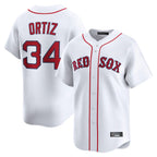 Johmsee B.Red Sox #34 David Ortiz Player White Limited Home Game Stitched Jerseys