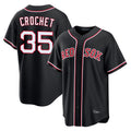 Johmsee B.Red Sox #35 Garrett Crochet Player Black Out Home Game Stitched Jerseys