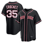 Johmsee B.Red Sox #35 Garrett Crochet Player Black Out Home Game Stitched Jerseys