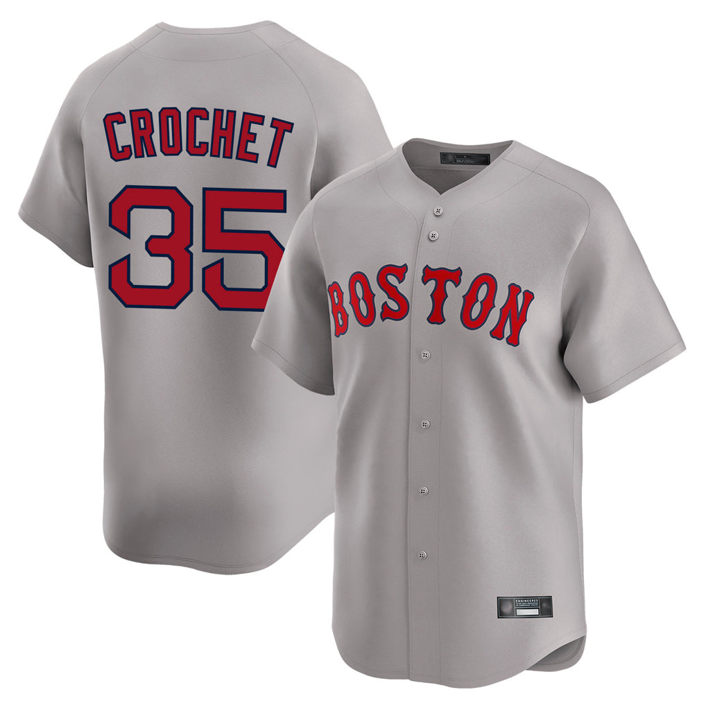 Johmsee B.Red Sox #35 Garrett Crochet Player Gray Road Limited Home Game Stitched Jerseys