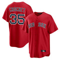 Johmsee B.Red Sox #35 Garrett Crochet Player Red Home Game Stitched Jerseys