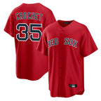 Johmsee B.Red Sox #35 Garrett Crochet Player Red Home Game Stitched Jerseys