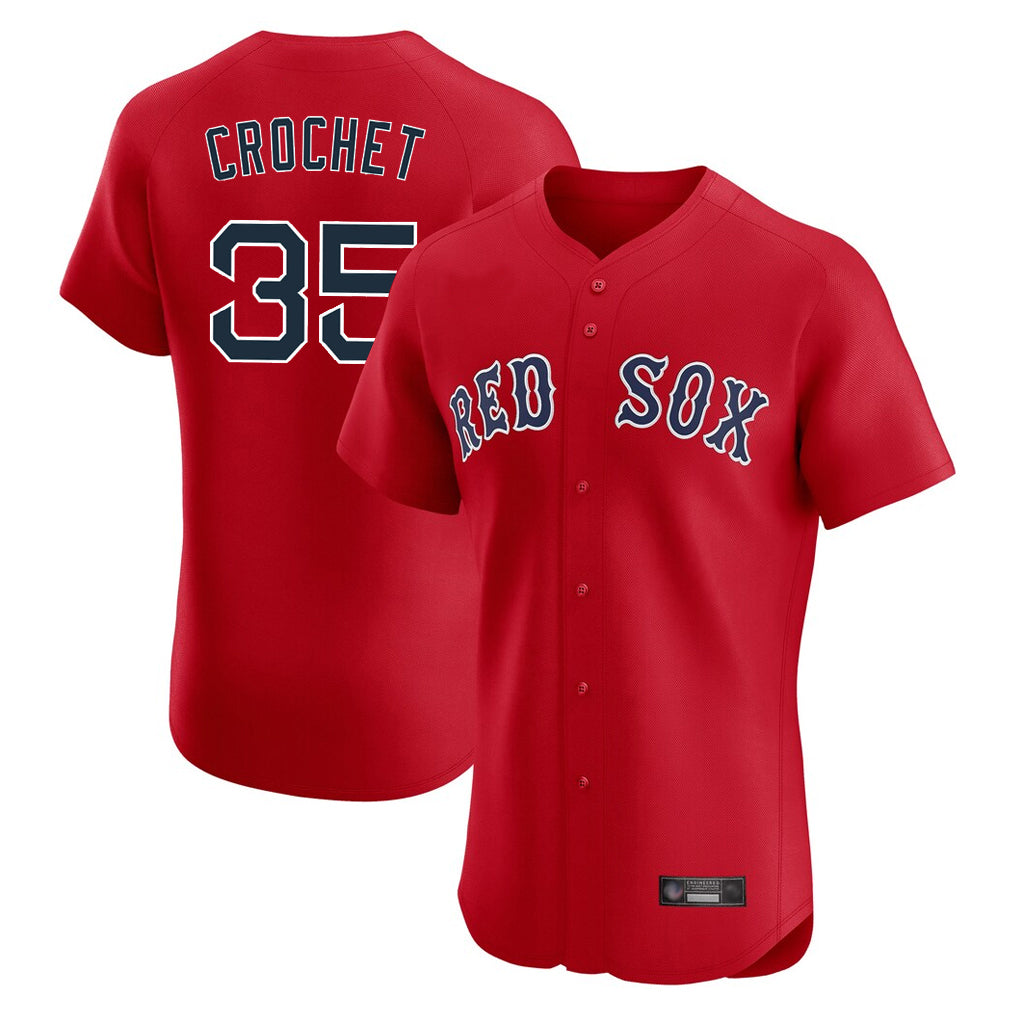 Johmsee B.Red Sox #35 Garrett Crochet Player Red Limited Elite Home Game Stitched Jerseys