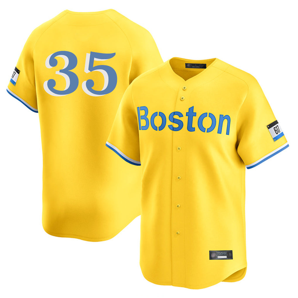 Johmsee B.Red Sox #35 Garrett Crochet Player Yellow Limited Home Game Stitched Jerseys