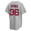 Johmsee B.Red Sox #36 Triston Casas Player Gray Road Home Game Stitched Jersey