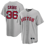 Johmsee B.Red Sox #36 Triston Casas Player Gray Road Home Game Stitched Jersey