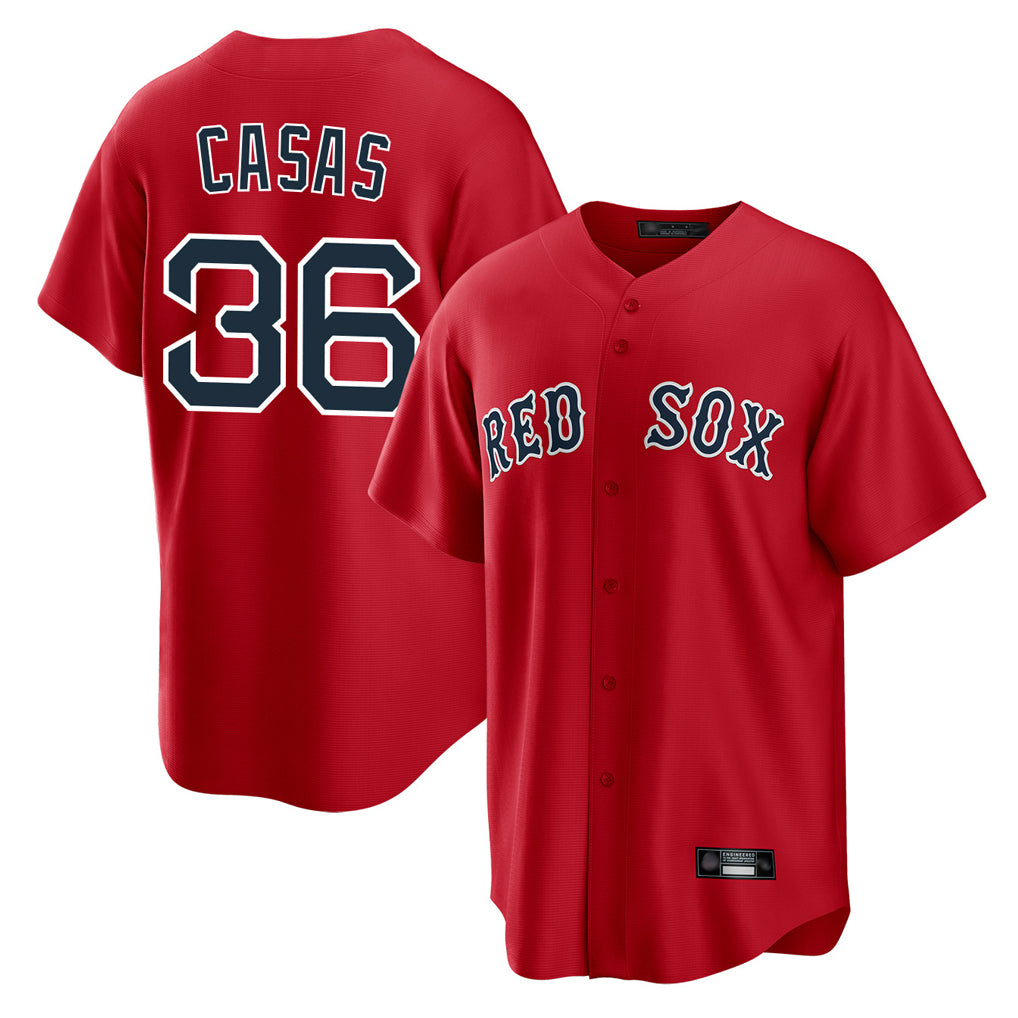 Johmsee B.Red Sox #36 Triston Casas Player Red Home Game Stitched Jersey
