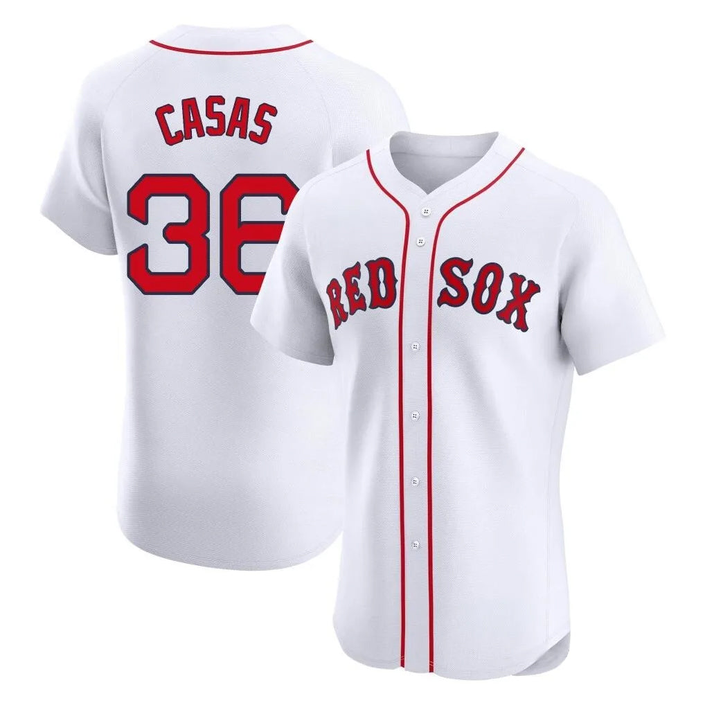 Johmsee B.Red Sox #36 Triston Casas Player White Limited Elite Home Game Stitched Jersey