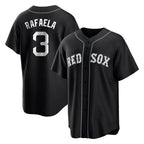 Johmsee B.Red Sox #3 Ceddanne Rafaela Player Black Home Game Stitched Jerseys