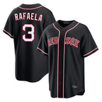 Johmsee B.Red Sox #3 Ceddanne Rafaela Player Black Out Home Game Stitched Jerseys