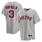 Johmsee B.Red Sox #3 Ceddanne Rafaela Player Gray Road Home Game Stitched Jersey