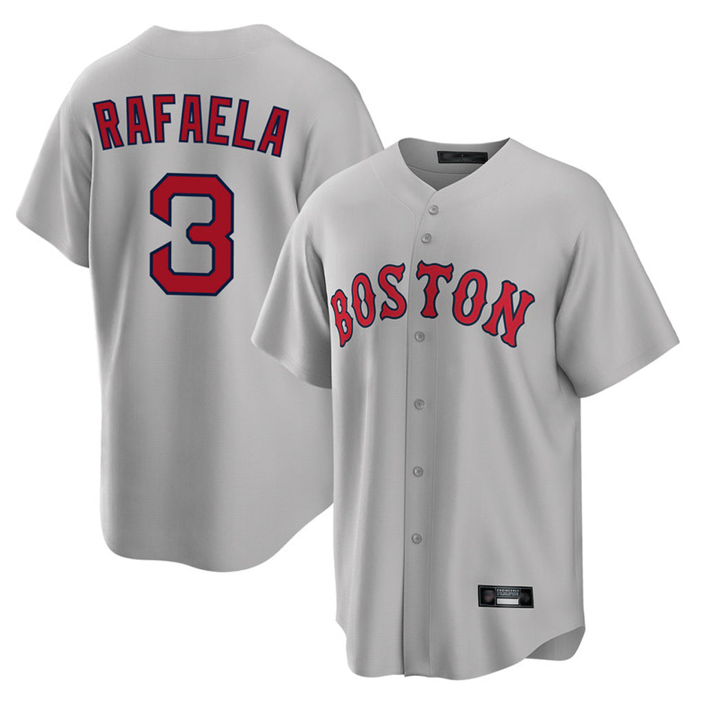 Johmsee B.Red Sox #3 Ceddanne Rafaela Player Gray Road Home Game Stitched Jersey