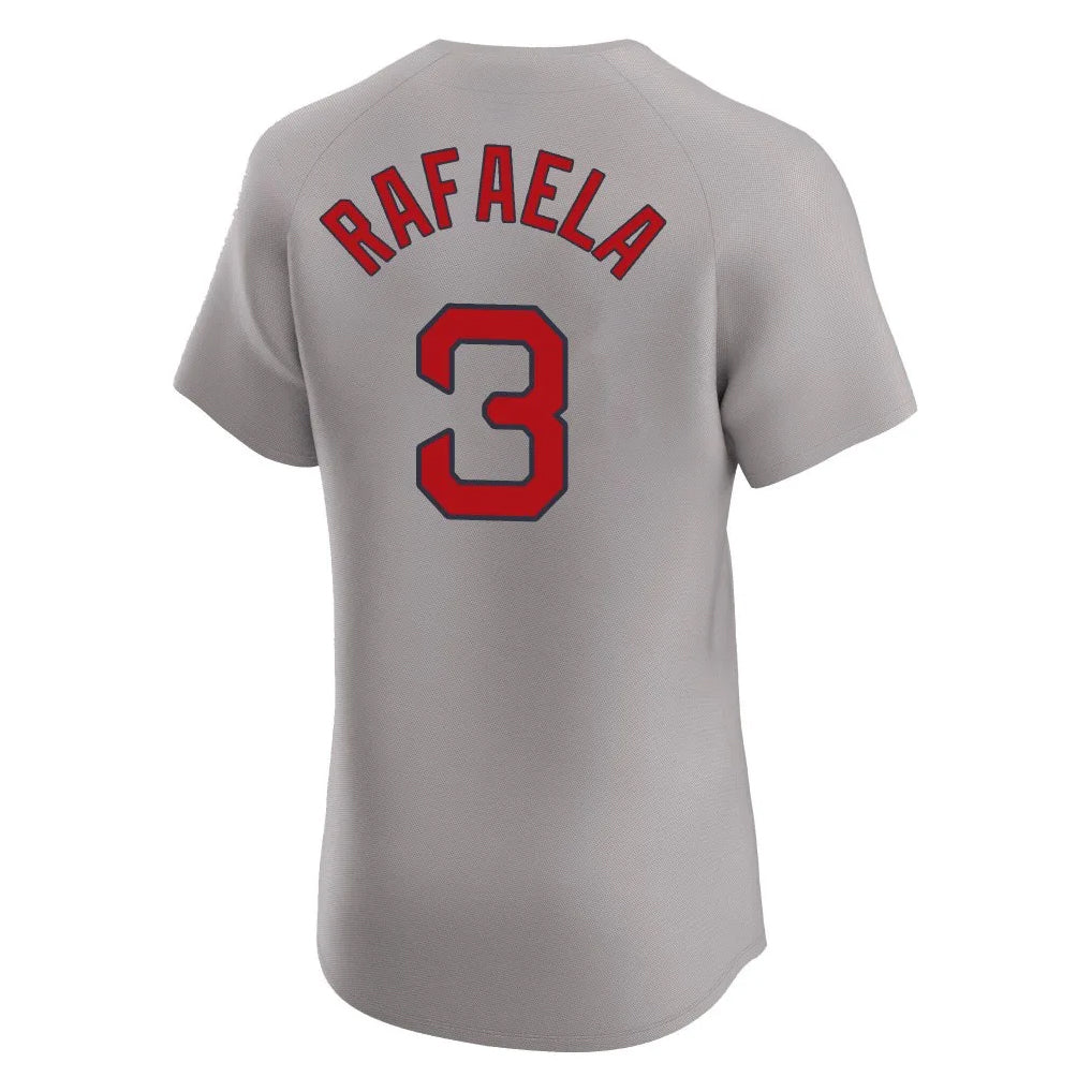 Johmsee B.Red Sox #3 Ceddanne Rafaela Player Gray Road Limited Elite Home Game Stitched Jerseys