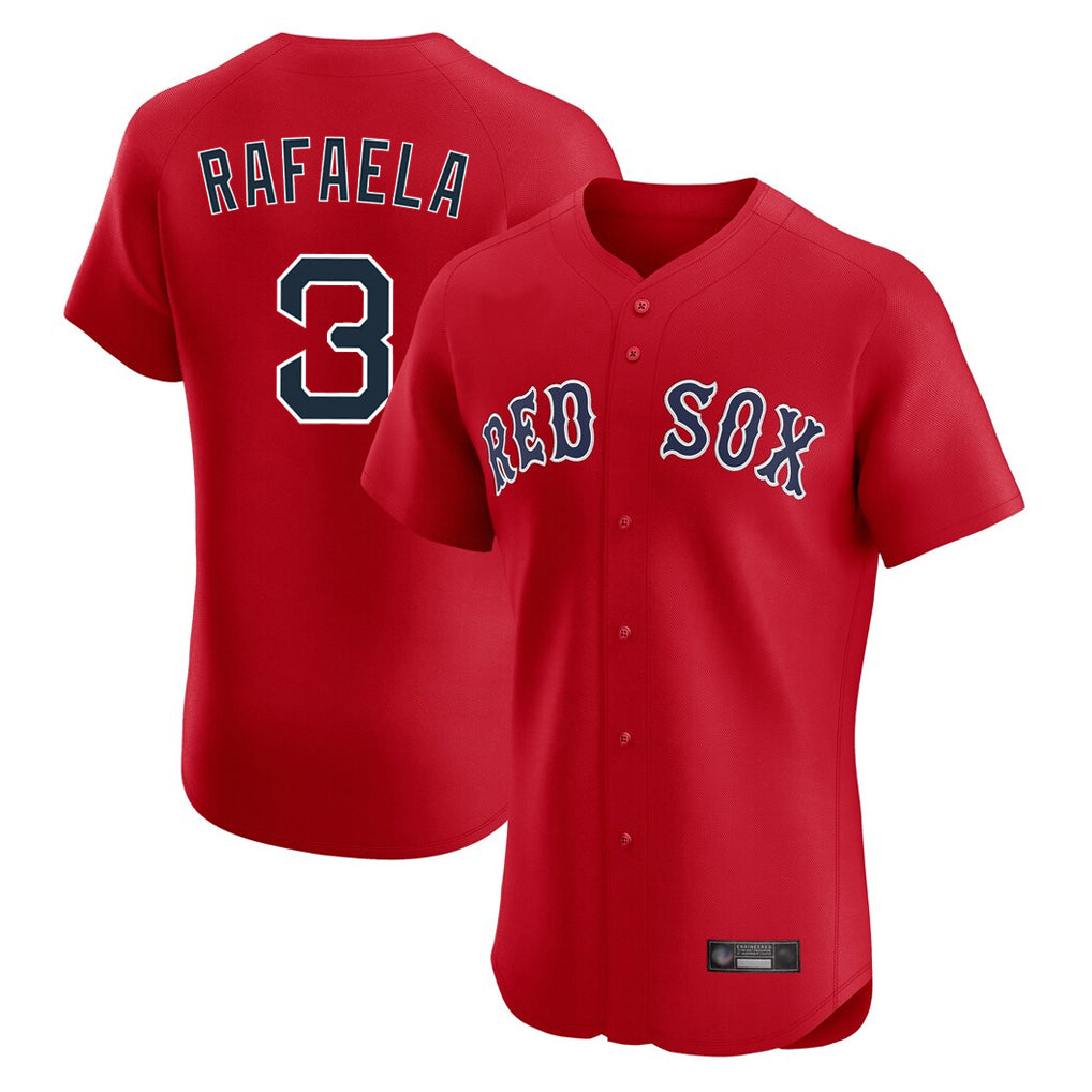 Johmsee B.Red Sox #3 Ceddanne Rafaela Player Red Limited Elite Home Game Stitched Jersey