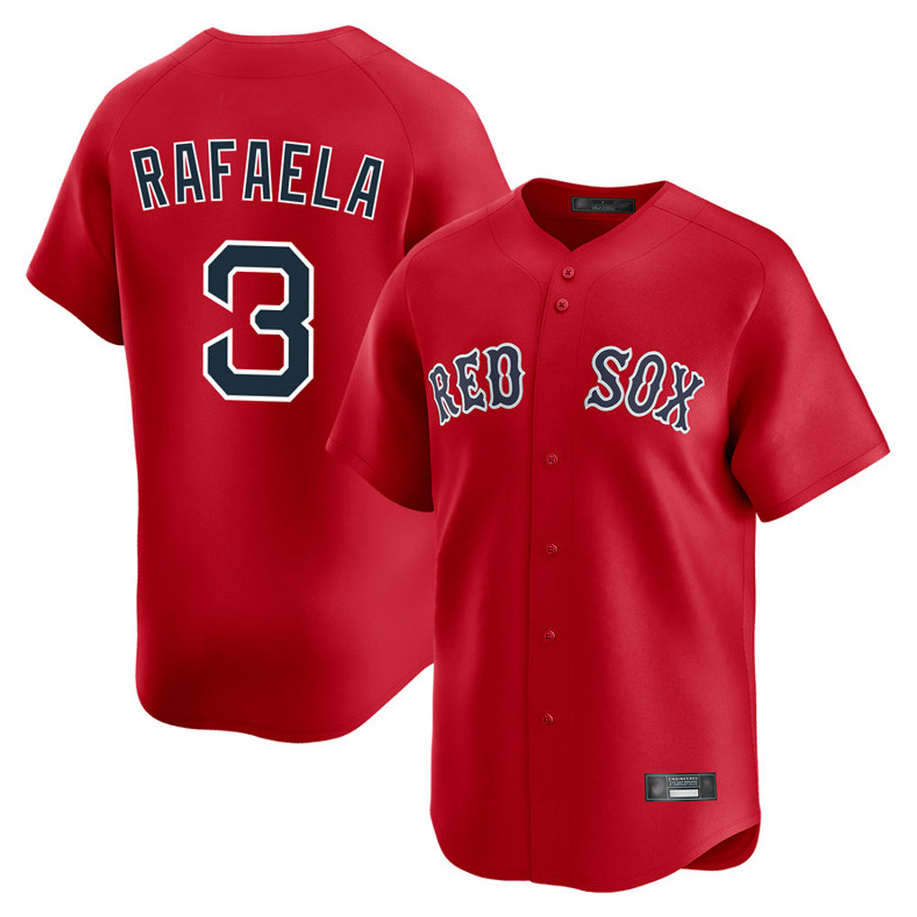 Johmsee B.Red Sox #3 Ceddanne Rafaela Player Red Limited Home Game Stitched Jersey