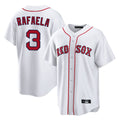 Johmsee B.Red Sox #3 Ceddanne Rafaela Player White Home Game Stitched Jersey