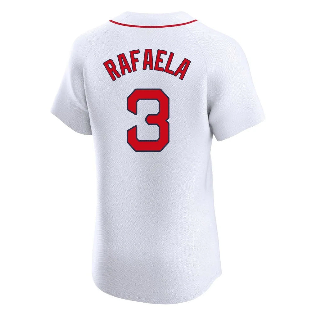 Johmsee B.Red Sox #3 Ceddanne Rafaela Player White Limited Elite Home Game Stitched Jerseys
