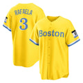 Johmsee B.Red Sox #3 Ceddanne Rafaela Player Yellow Home Game Stitched Jersey
