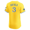 Johmsee B.Red Sox #3 Ceddanne Rafaela Player Yellow Limited Elite Home Game Stitched Jerseys