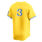 Johmsee B.Red Sox #3 Ceddanne Rafaela Player Yellow Limited Home Game Stitched Jerseys