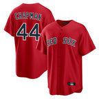 Johmsee B.Red Sox #44 Aroldis Chapman Player Red Home Game Stitched Jerseys