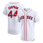 Johmsee B.Red Sox #44 Aroldis Chapman Player White Limited Elite Home Game Stitched Jerseys