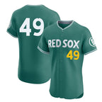 Johmsee B.Red Sox #49 Tim Wakefield Player Green City Connect Limited Elite Home Game Stitched Jerseys