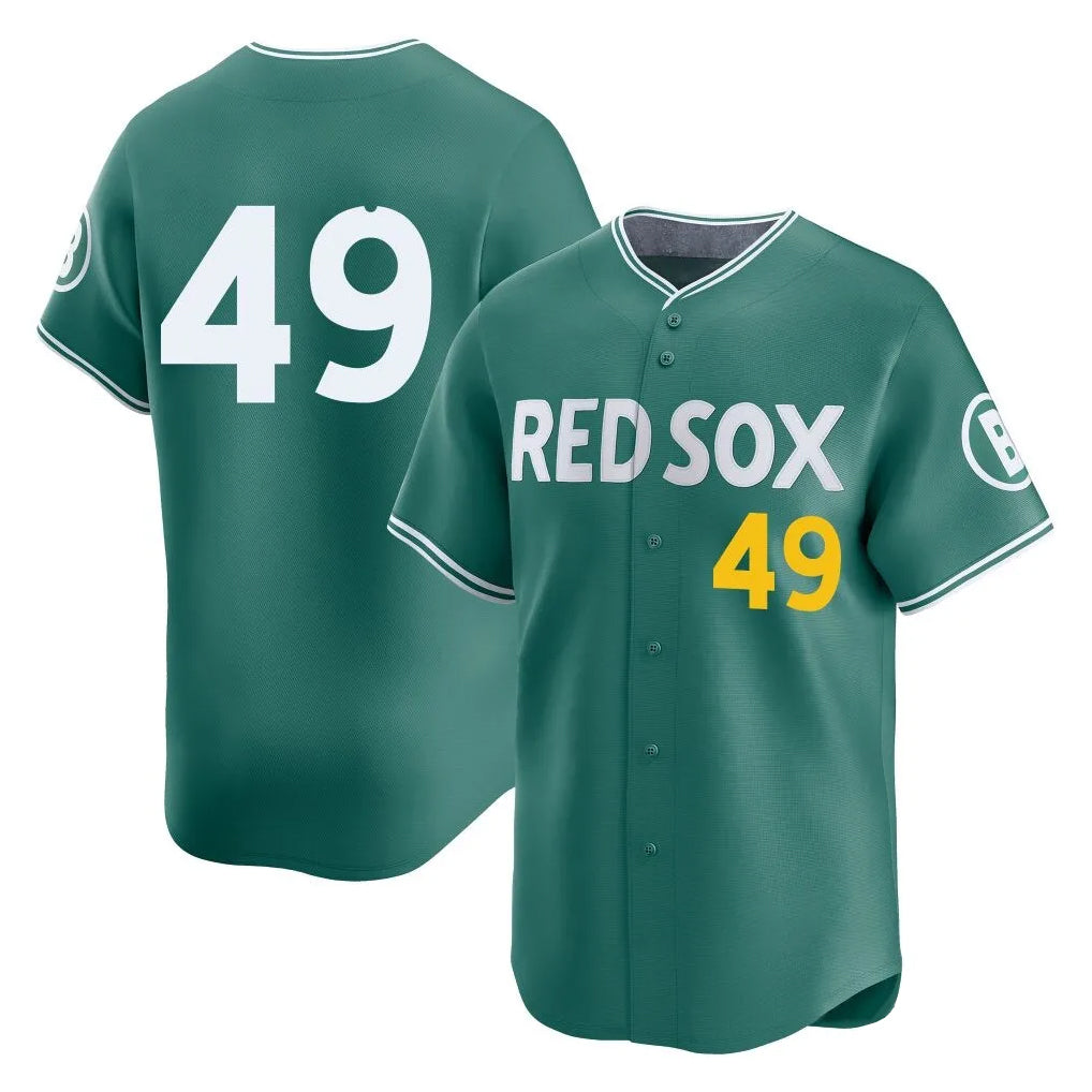 Johmsee B.Red Sox #49 Tim Wakefield Player Green City Connect Limited Home Game Stitched Jerseys