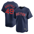 Johmsee B.Red Sox #49 Tim Wakefield Player Navy Limited Home Game Stitched Jerseys
