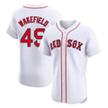 Johmsee B.Red Sox #49 Tim Wakefield Player White Limited Elite Home Game Stitched Jerseys