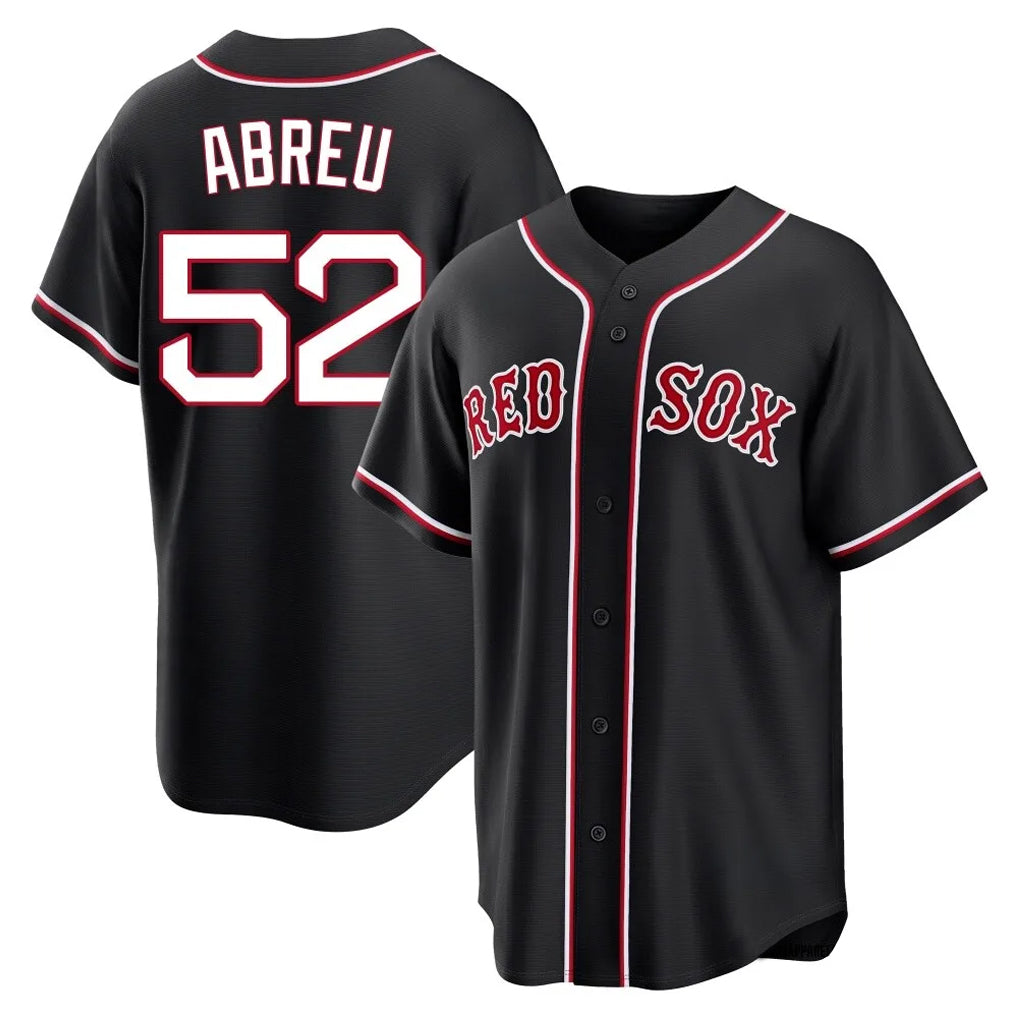 Johmsee B.Red Sox #52 Wilyer Abreu Player Black Out Home Game Stitched Jerseys