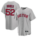 Johmsee B.Red Sox #52 Wilyer Abreu Player Gray Road Home Game Stitched Jerseys